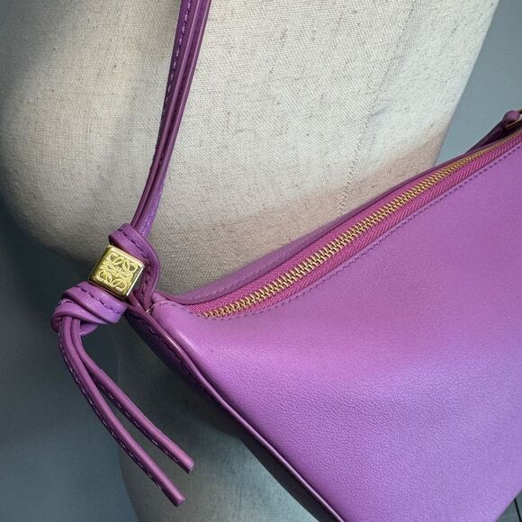 Loewe Hammock Mini Leather Hobo / Shoulder / Crossbody Bag in Rockrose NWT - Picture 3 of 10